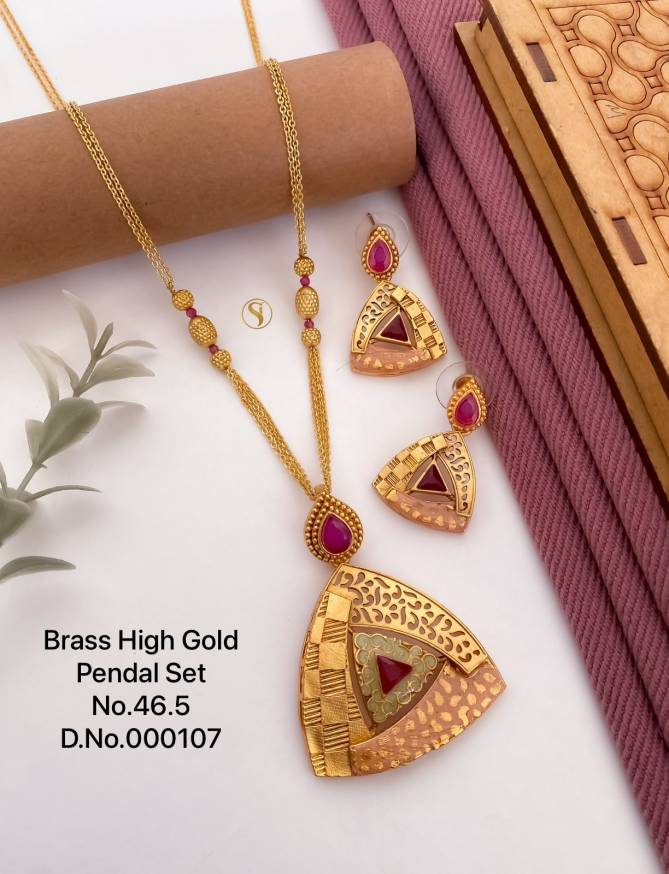 Accessories Brass High Gold Chain Pendant Set 4 Catalog
